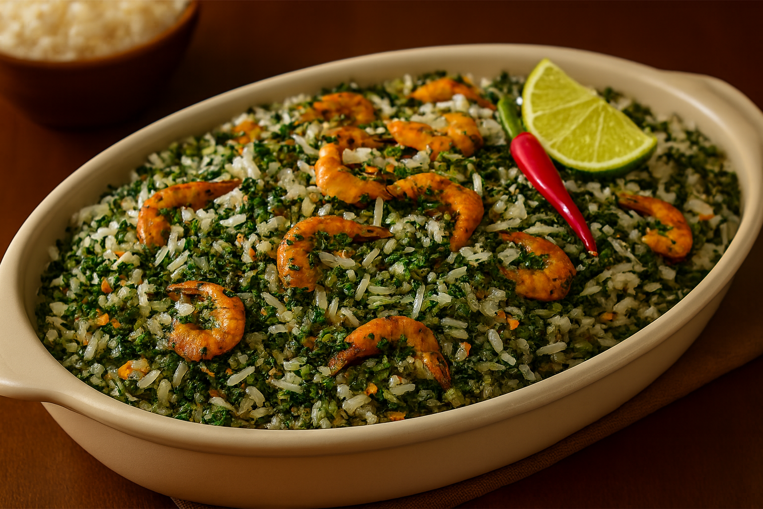 Arroz del Cuxá ou con vinagreira,sabor Autético do Nordeste .