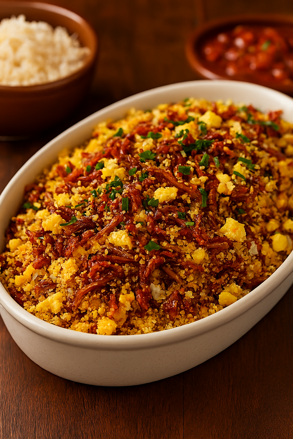 Farofa de Cuscuz con Huevos y Carne Seca: Sabor del Nordeste en tu Mesa